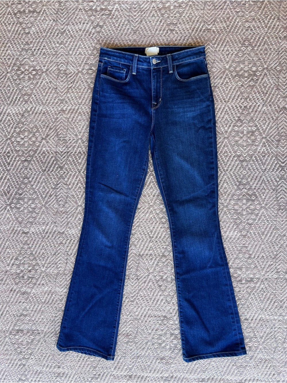 L'AGENCE High Rise Barstow Flare Jeans Dark Wash Womens‎ 27 Stretch Denim